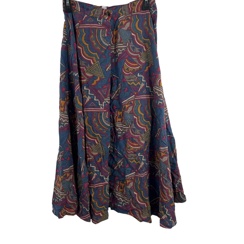 Vintage Tintern Silk Patterned Full Skirt Size 12‎ (vintage)